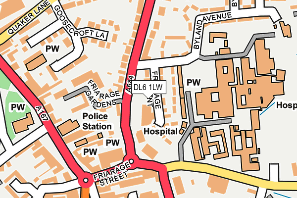 DL6 1LW map - OS OpenMap – Local (Ordnance Survey)