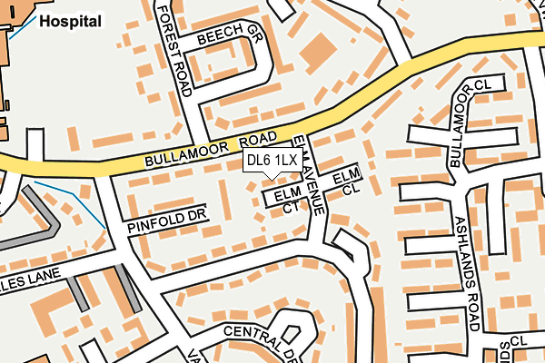 DL6 1LX map - OS OpenMap – Local (Ordnance Survey)