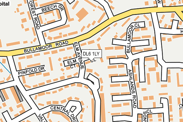 DL6 1LY map - OS OpenMap – Local (Ordnance Survey)