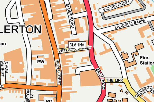Map of ZETLAND TAILOR LTD at local scale