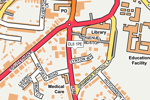 DL6 1PE map - OS OpenMap – Local (Ordnance Survey)