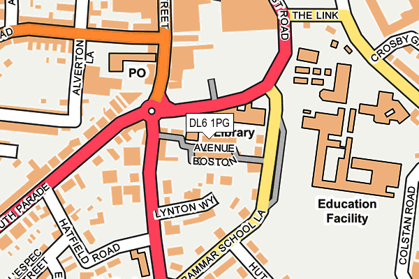 DL6 1PG map - OS OpenMap – Local (Ordnance Survey)