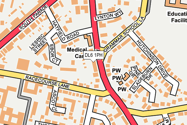 DL6 1PH map - OS OpenMap – Local (Ordnance Survey)