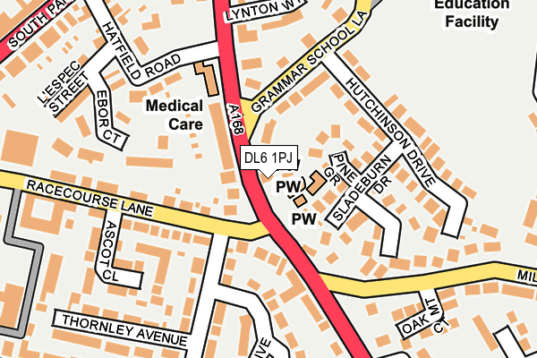 DL6 1PJ map - OS OpenMap – Local (Ordnance Survey)