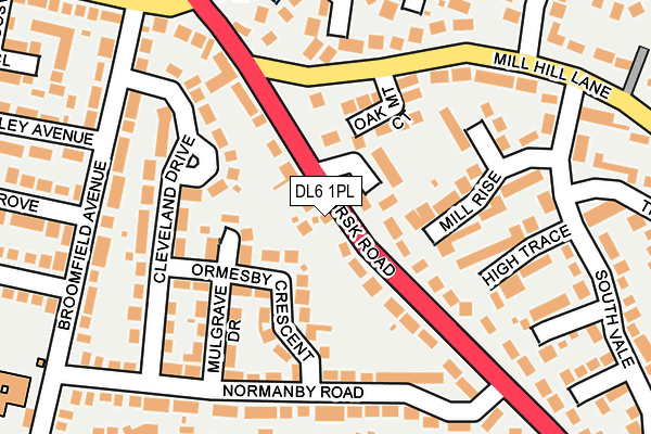 Map of NORTHALLERTON OSTEOPATHS LIMITED at local scale