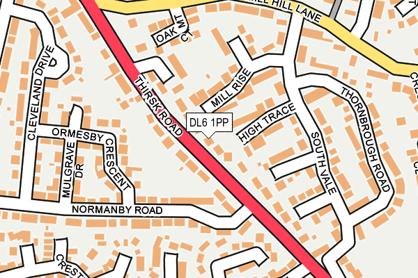 DL6 1PP map - OS OpenMap – Local (Ordnance Survey)