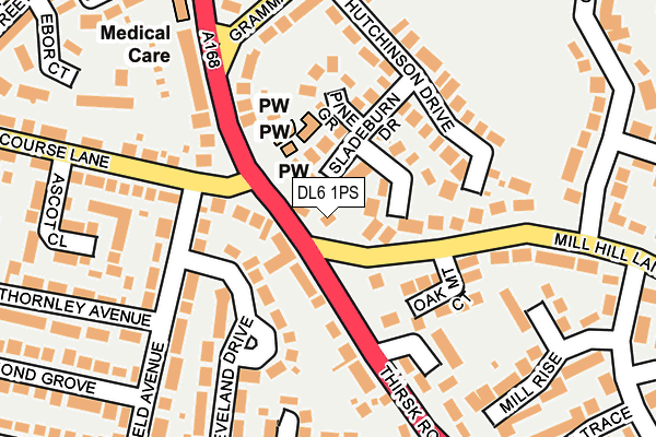 DL6 1PS map - OS OpenMap – Local (Ordnance Survey)