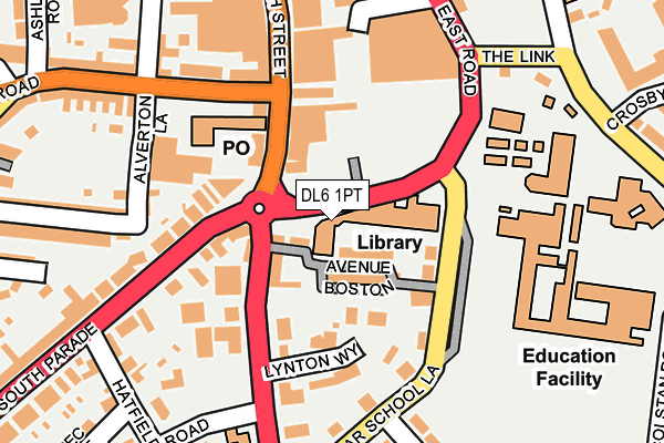 DL6 1PT map - OS OpenMap – Local (Ordnance Survey)