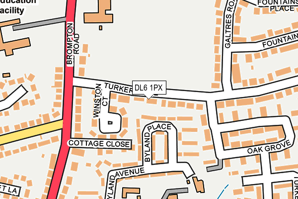 DL6 1PX map - OS OpenMap – Local (Ordnance Survey)