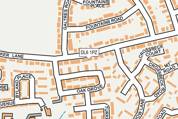 DL6 1PZ map - OS OpenMap – Local (Ordnance Survey)