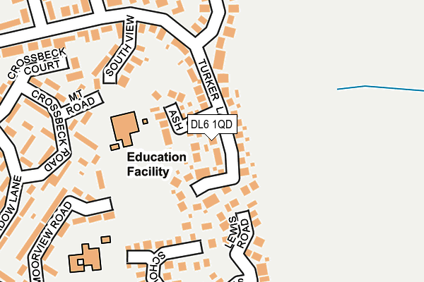 DL6 1QD map - OS OpenMap – Local (Ordnance Survey)