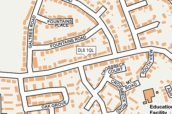 DL6 1QL map - OS OpenMap – Local (Ordnance Survey)