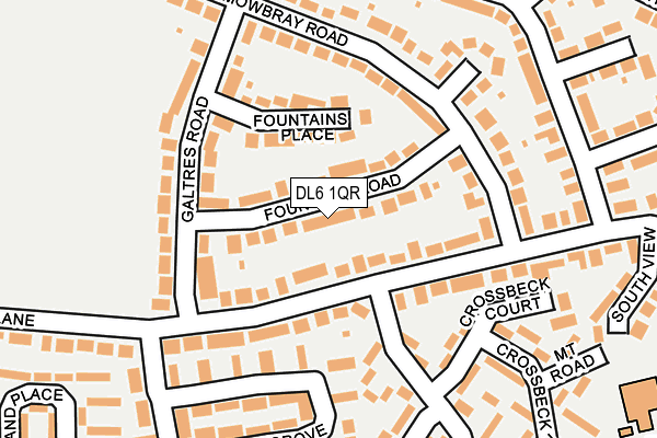 DL6 1QR map - OS OpenMap – Local (Ordnance Survey)