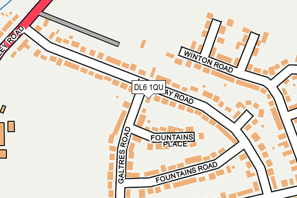 DL6 1QU map - OS OpenMap – Local (Ordnance Survey)