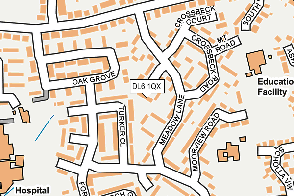 DL6 1QX map - OS OpenMap – Local (Ordnance Survey)