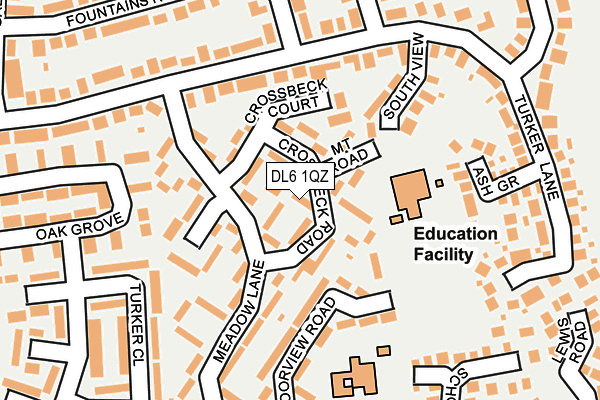 DL6 1QZ map - OS OpenMap – Local (Ordnance Survey)