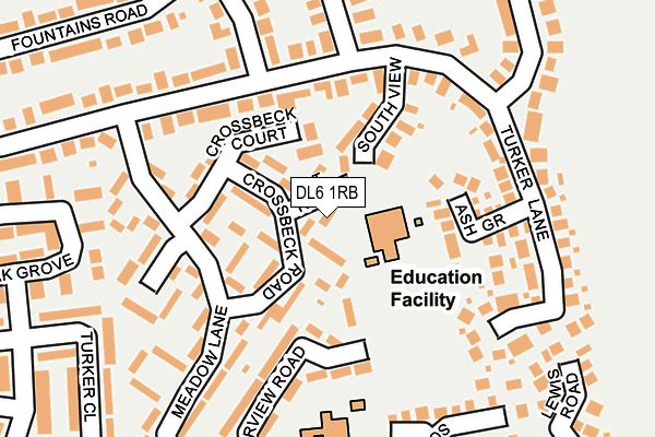 DL6 1RB map - OS OpenMap – Local (Ordnance Survey)