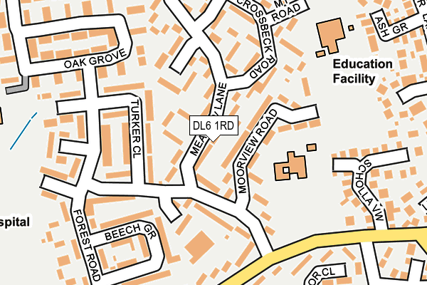 DL6 1RD map - OS OpenMap – Local (Ordnance Survey)