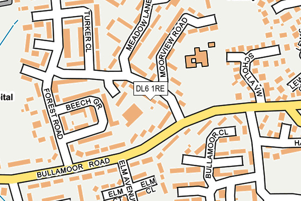 DL6 1RE map - OS OpenMap – Local (Ordnance Survey)