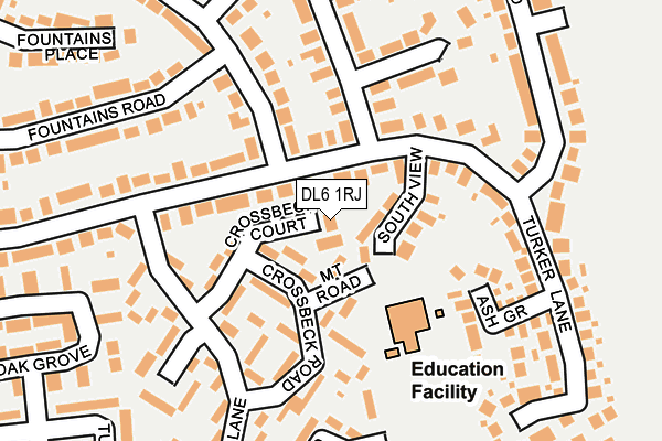 DL6 1RJ map - OS OpenMap – Local (Ordnance Survey)