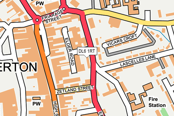 DL6 1RT map - OS OpenMap – Local (Ordnance Survey)