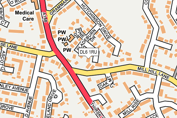 DL6 1RU map - OS OpenMap – Local (Ordnance Survey)