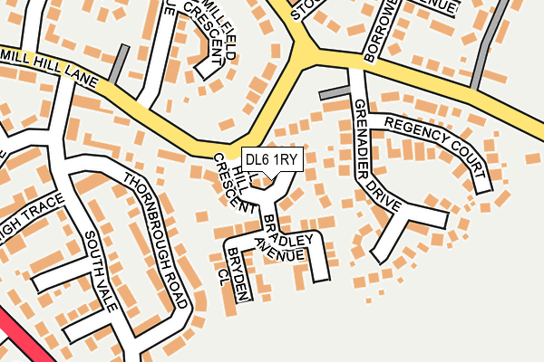 DL6 1RY map - OS OpenMap – Local (Ordnance Survey)