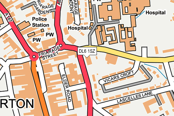 DL6 1SZ map - OS OpenMap – Local (Ordnance Survey)