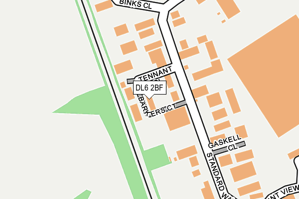 DL6 2BF map - OS OpenMap – Local (Ordnance Survey)