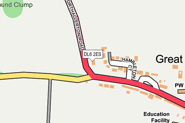 DL6 2ES map - OS OpenMap – Local (Ordnance Survey)