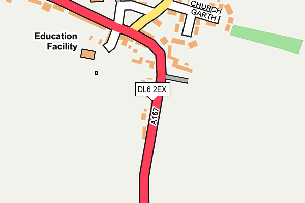 DL6 2EX map - OS OpenMap – Local (Ordnance Survey)