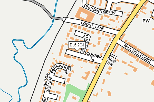 DL6 2QJ map - OS OpenMap – Local (Ordnance Survey)