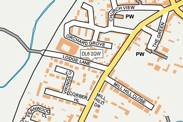 DL6 2QW map - OS OpenMap – Local (Ordnance Survey)