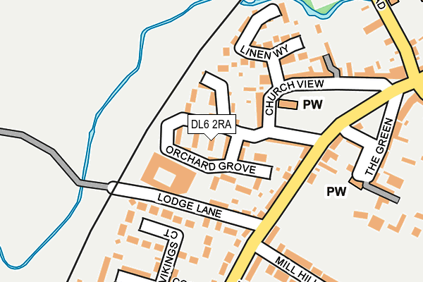 DL6 2RA map - OS OpenMap – Local (Ordnance Survey)