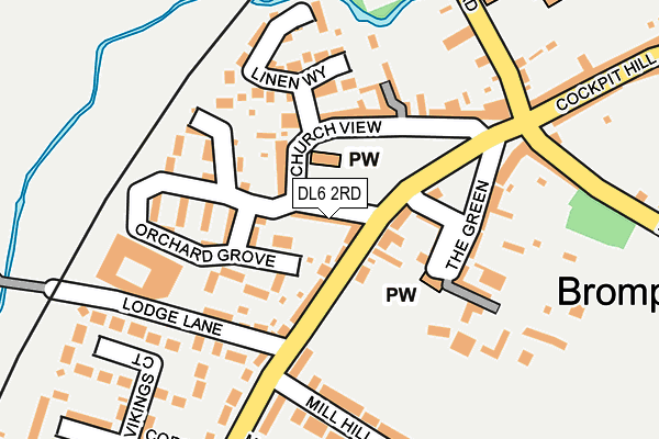 DL6 2RD map - OS OpenMap – Local (Ordnance Survey)