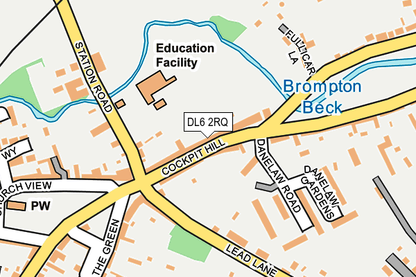 DL6 2RQ map - OS OpenMap – Local (Ordnance Survey)