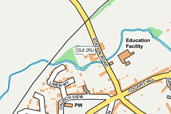 DL6 2RU map - OS OpenMap – Local (Ordnance Survey)