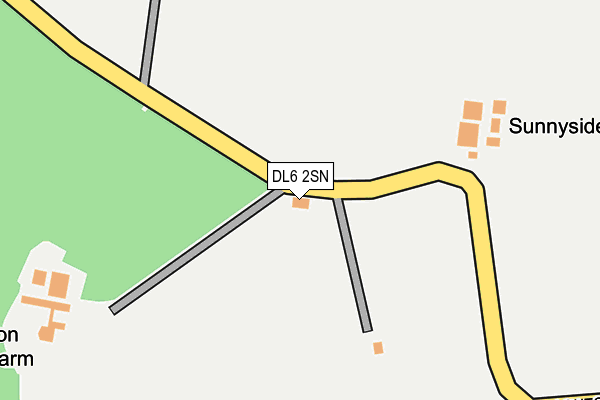 DL6 2SN map - OS OpenMap – Local (Ordnance Survey)