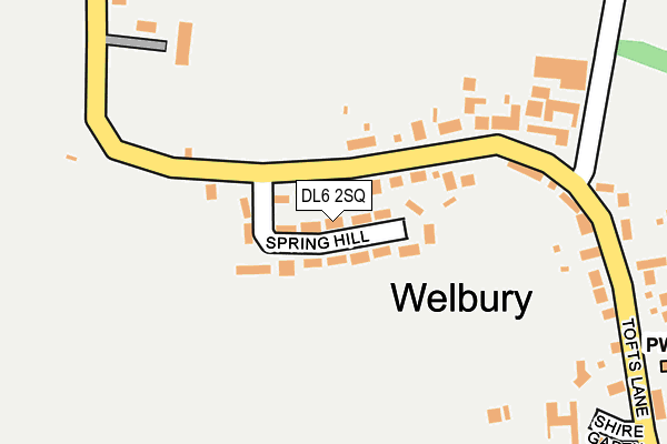 DL6 2SQ map - OS OpenMap – Local (Ordnance Survey)