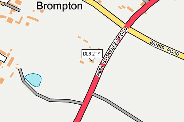 DL6 2TY map - OS OpenMap – Local (Ordnance Survey)