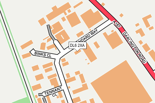 DL6 2XA map - OS OpenMap – Local (Ordnance Survey)
