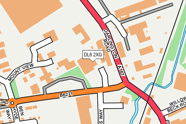 DL6 2XG map - OS OpenMap – Local (Ordnance Survey)