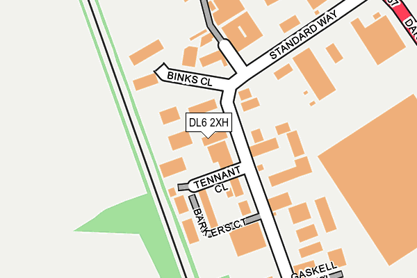 DL6 2XH map - OS OpenMap – Local (Ordnance Survey)