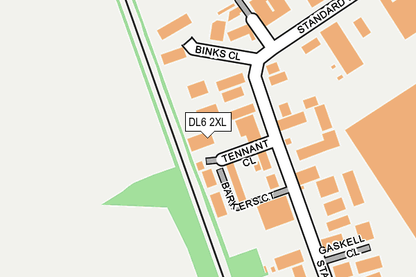 DL6 2XL map - OS OpenMap – Local (Ordnance Survey)