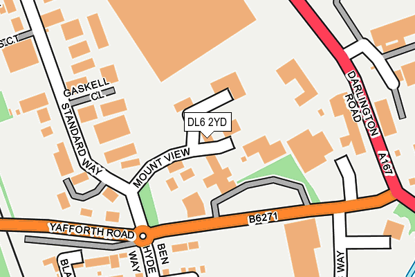 DL6 2YD map - OS OpenMap – Local (Ordnance Survey)