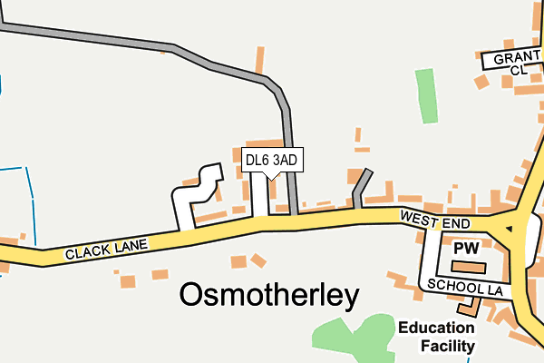 DL6 3AD map - OS OpenMap – Local (Ordnance Survey)