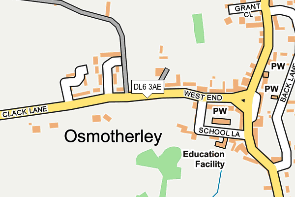 DL6 3AE map - OS OpenMap – Local (Ordnance Survey)