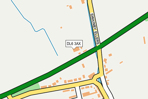 DL6 3AX map - OS OpenMap – Local (Ordnance Survey)