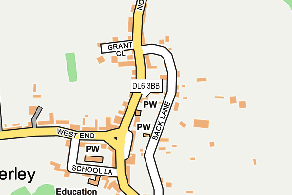 DL6 3BB map - OS OpenMap – Local (Ordnance Survey)