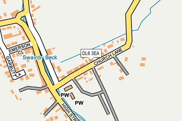 DL6 3EA map - OS OpenMap – Local (Ordnance Survey)
